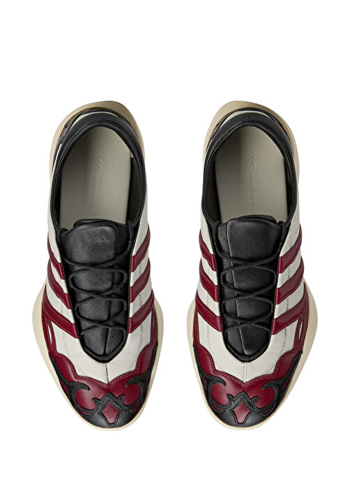 Regu 2002 Beyaz Bordo Kadın Deri Sneaker - Görsel 4