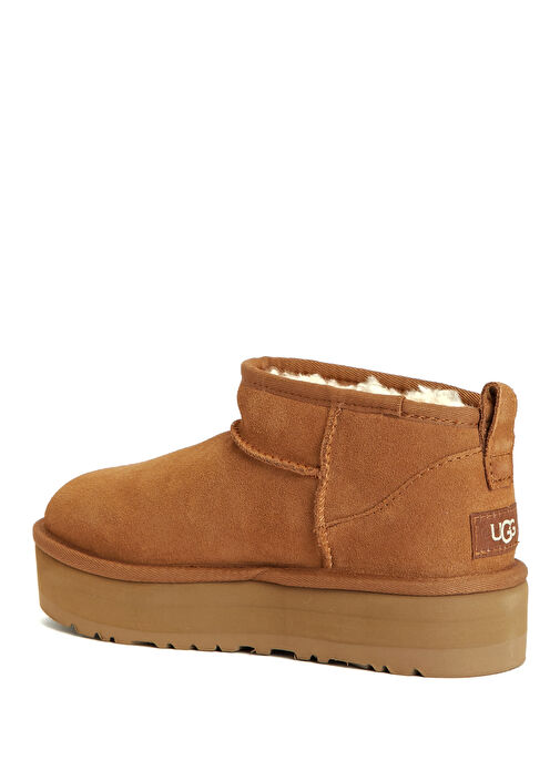 Classic Ultra Mini Platform Taba Çocuk Deri Bot - Görsel 4