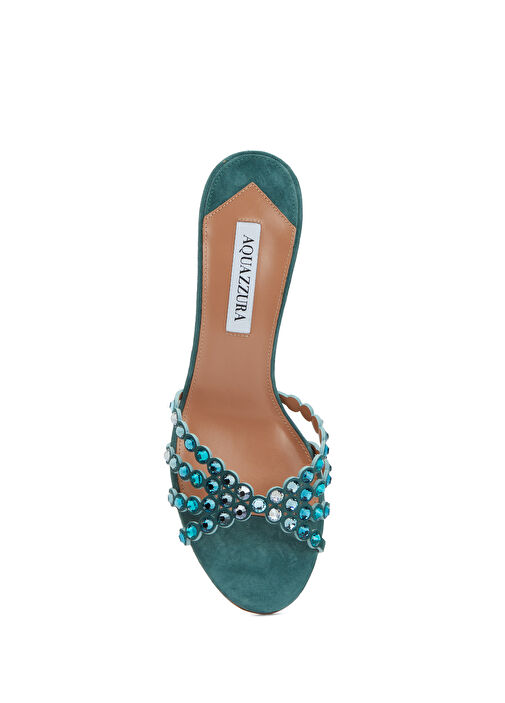 Aquazzura Aquazzura Tequila Turkuaz Kadın Deri Terlik Sandalet & Terlik | Beymen Turkuaz - 5. görsel