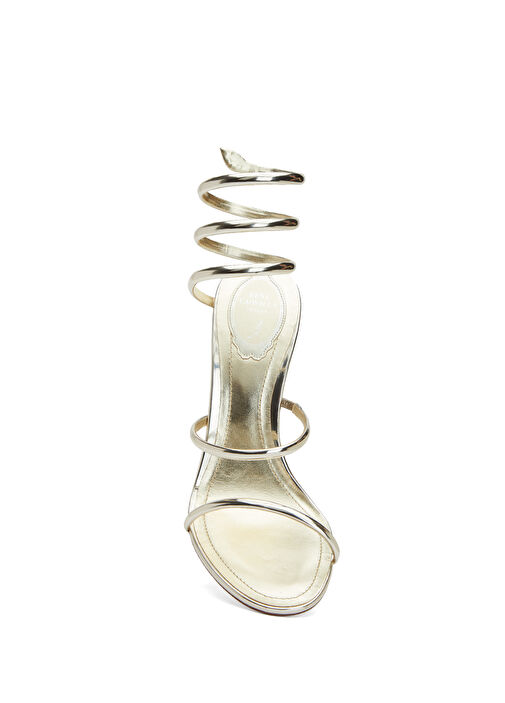 Light Gold Kadın Deri Sandalet - Görsel 5