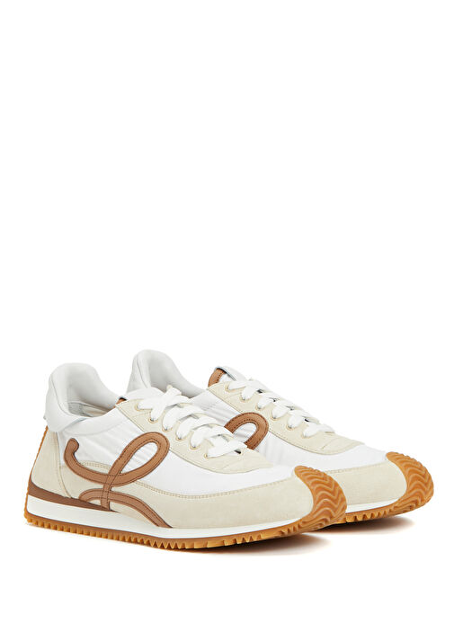 Flow Runner 2 Kahverengi Beyaz Kadın Deri Sneaker - Görsel 3