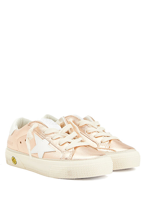 May Beyaz Unisex Çocuk Deri Sneaker - Görsel 3