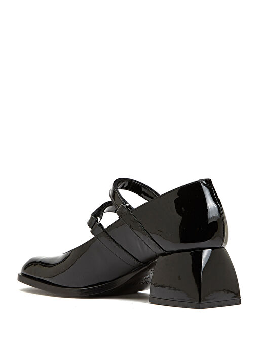 Bacara Siyah Deri Topuklu Ayakkabı - Görsel 5