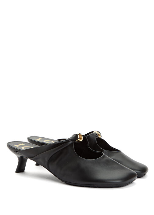 Siyah Kadın Deri Terlik - Görsel 3