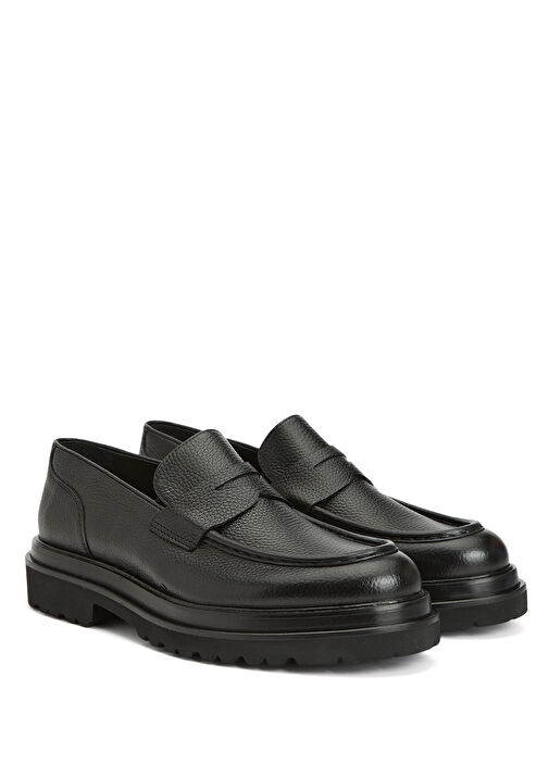 Siyah Erkek Deri Loafer - Görsel 3