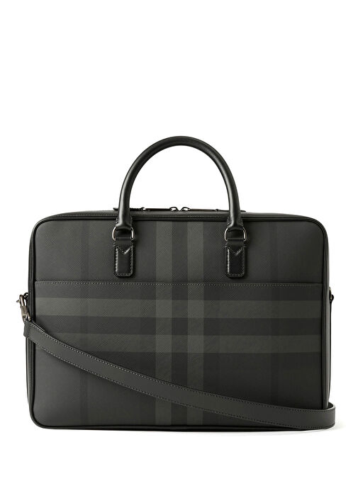 Burberry Gri Erkek Ainsworth Gri Deri Erkek Evrak Çantası 1933204