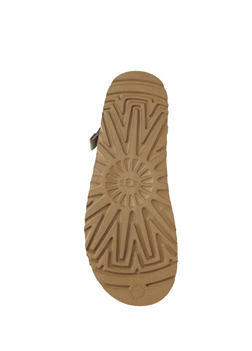 GoldenStar Antrasit Kadın Süet Sandalet - Görsel 6