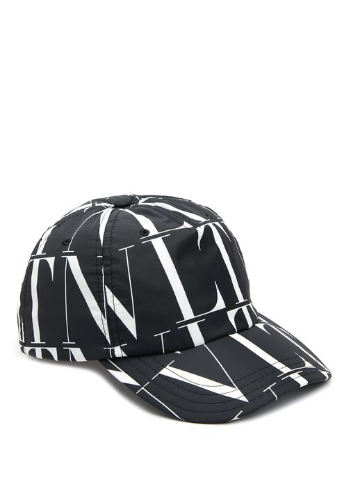 Valentino Garavani Black Logo-Pattern Baseball Cap Valentino Valentino Garavani Baseball Cap - Black Hats  main image 3