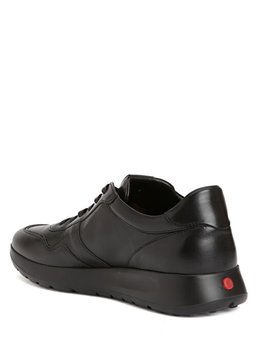 Siyah Erkek Deri Sneaker - Görsel 4