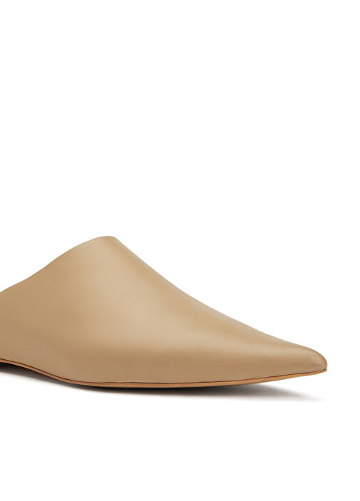 Bej Kadın Deri Terlik - Görsel 7