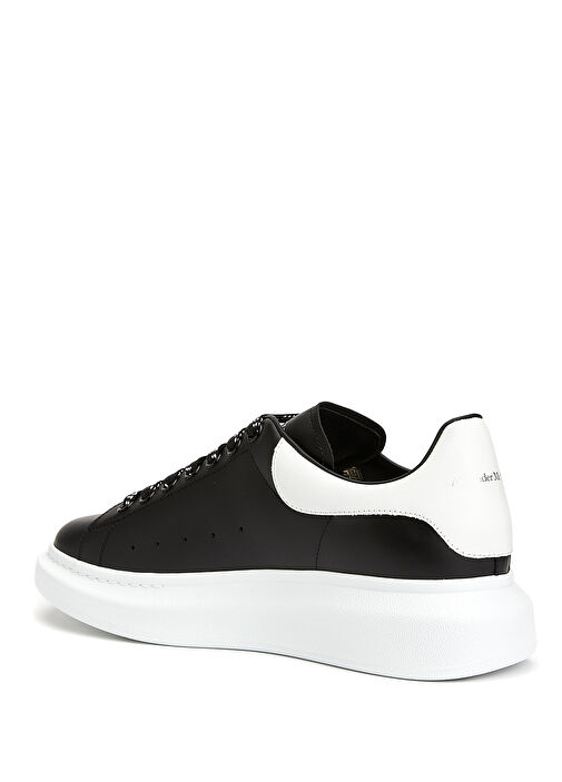 Oversized Siyah Beyaz Erkek Deri Sneaker - Görsel 4