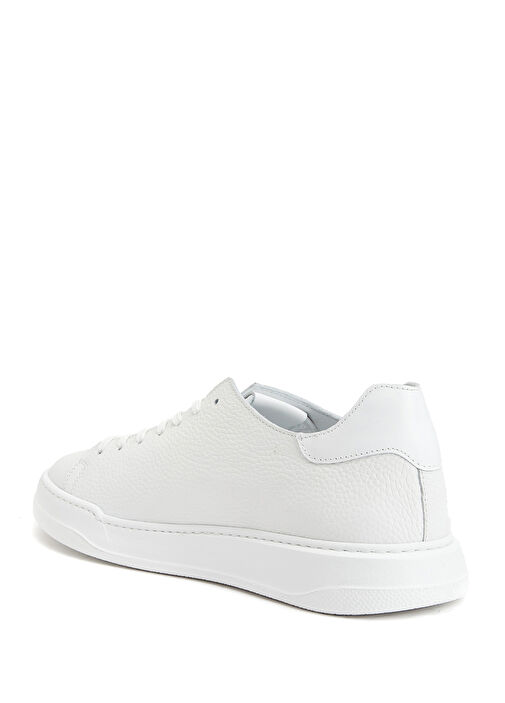 Beyaz Erkek Deri Sneaker - Görsel 4