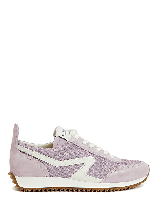 Retro Lila Kadın Deri Sneaker - Görsel 2