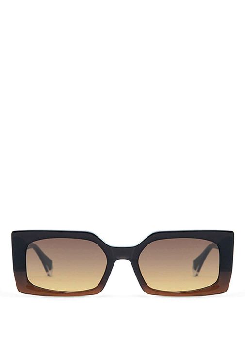 Gigi Studios Sunglasses VELA GS1001/09S Brown Rectangle w/ Brown Gradient Lenses Gigi Studios - Vela GS1001 09S Brown Acetate Women main image 4