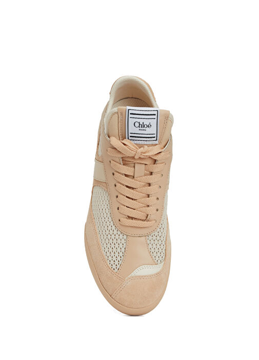 Açık Pembe Kadın Deri Sneaker - Görsel 5