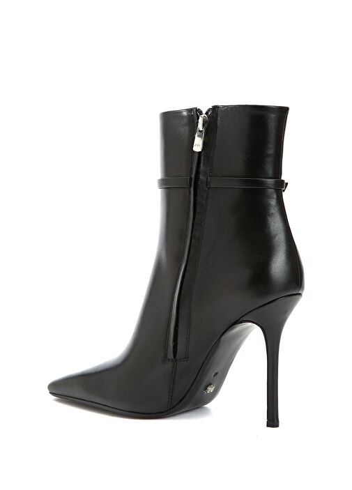 Siyah Kadın Toka Detaylı Deri Bot - Görsel 4