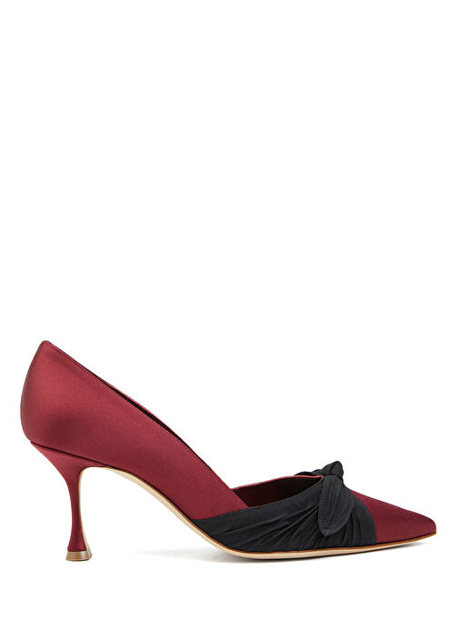 Bordo Siyah Stiletto - Görsel 2