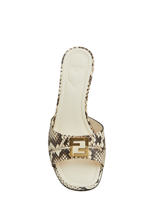 Kahverengi Kadın Deri Terlik - Görsel 5