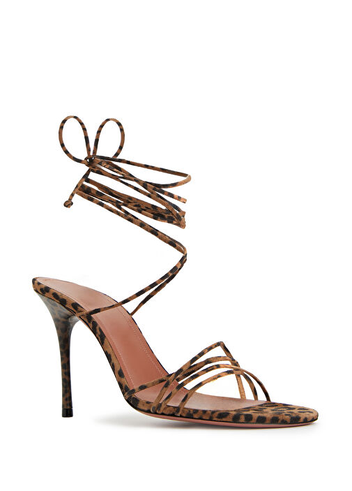 Lori Leopar Desenli Kadın Deri Sandalet - Görsel 3