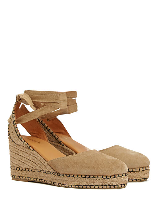 Bej Kadın Süet Espadril - Görsel 3