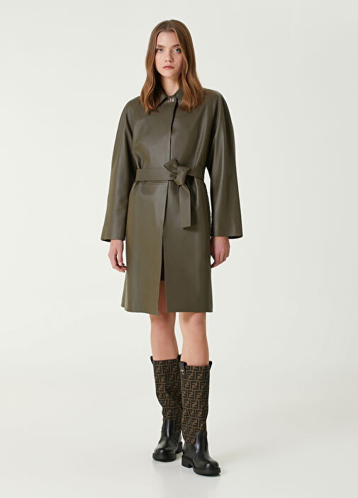 Fendi - Green Leather Coat