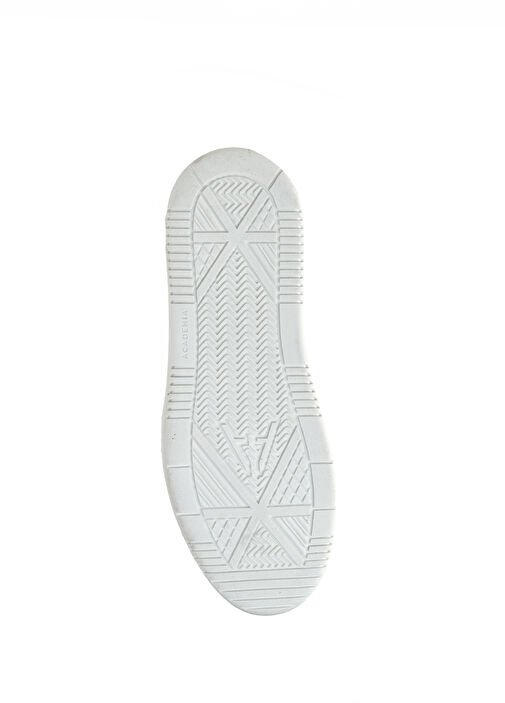 Beyaz Mavi Logolu Kadın Deri Sneaker - Görsel 6