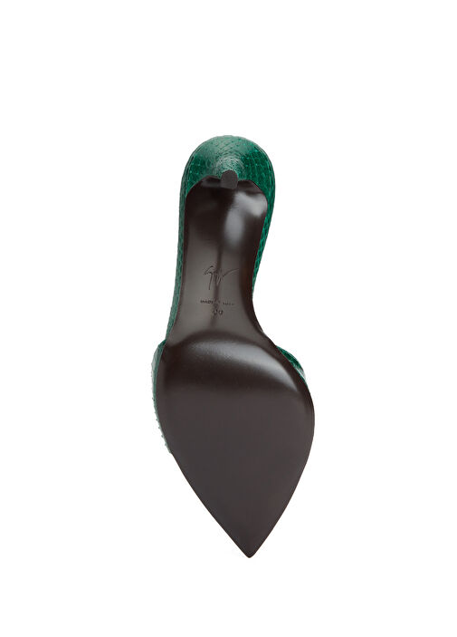 Yeşil Kadın Deri Terlik - Görsel 6