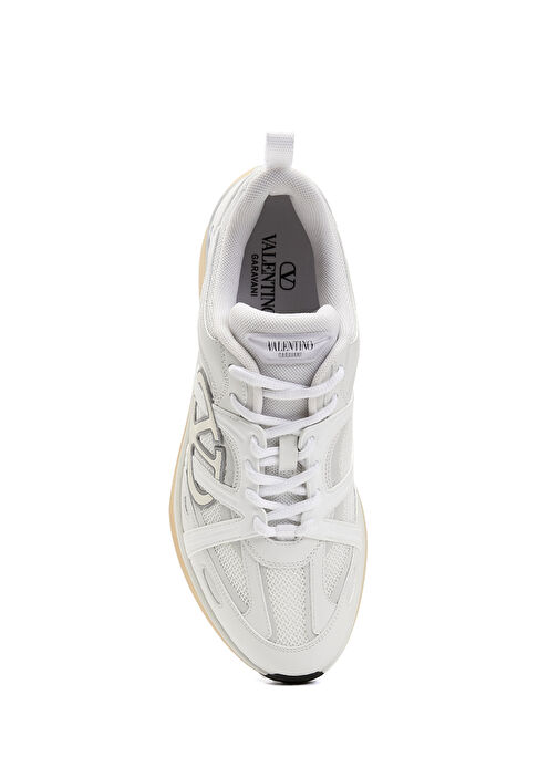 Beyaz Taban Detaylı Erkek Deri Sneaker - Görsel 5