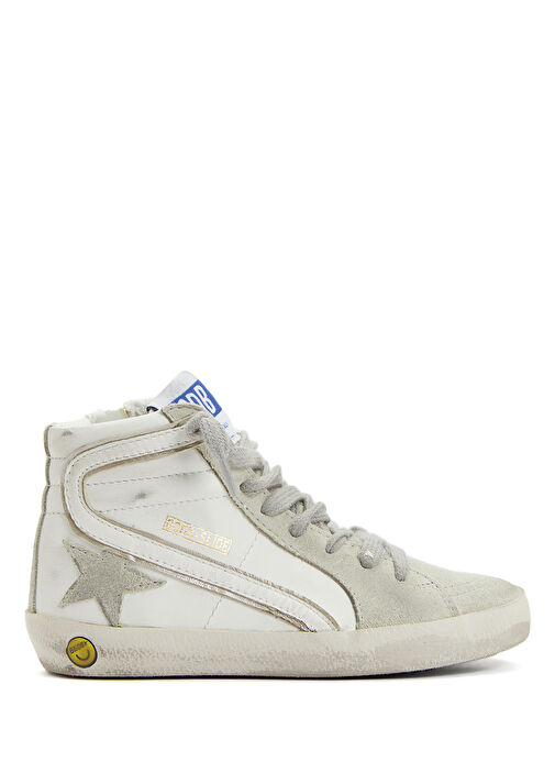 Slide Beyaz Unisex Çocuk Deri Sneaker - Görsel 2