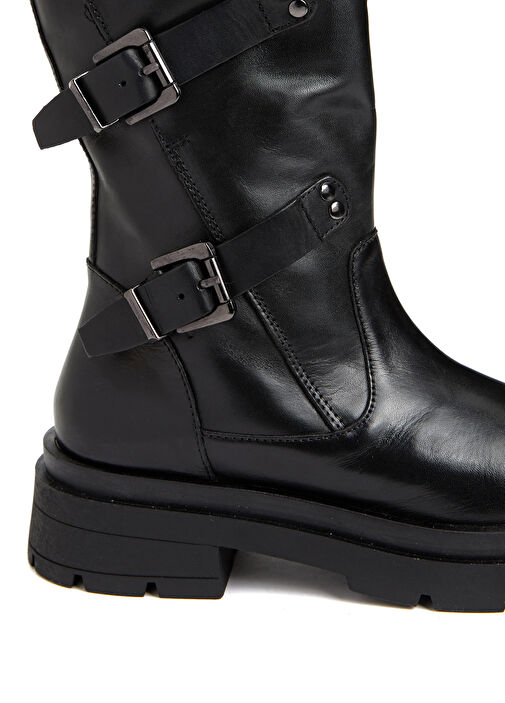 Siyah Kadın Deri Bot - Görsel 7