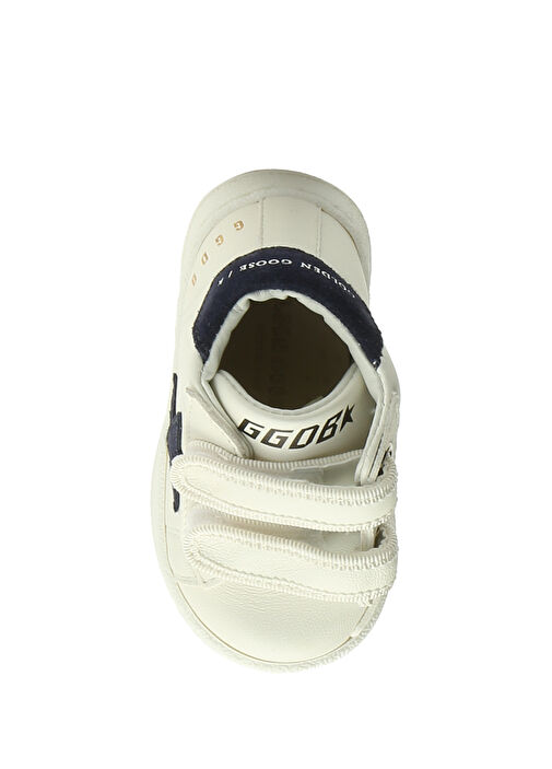 June Mavi Beyaz Unisex Çocuk Deri Sneaker - Görsel 4