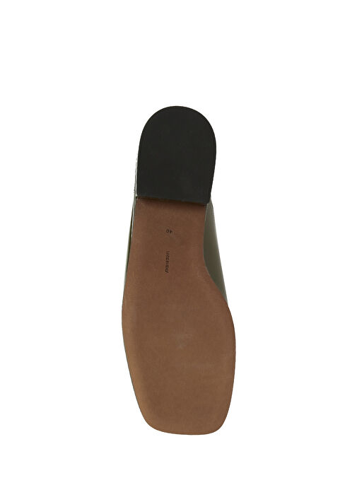 Haki Kadın Deri Terlik - Görsel 6