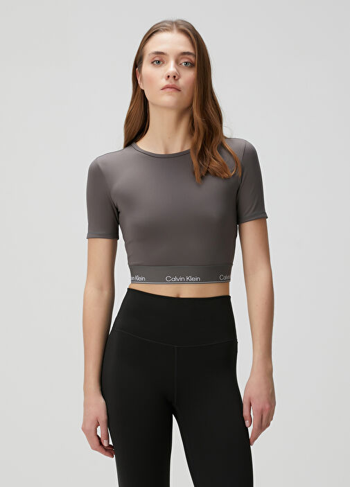 Calvin Klein Grey Crop T Shirt