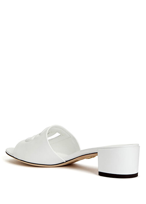 DG Millennials Beyaz Kadın Deri Terlik - Görsel 4