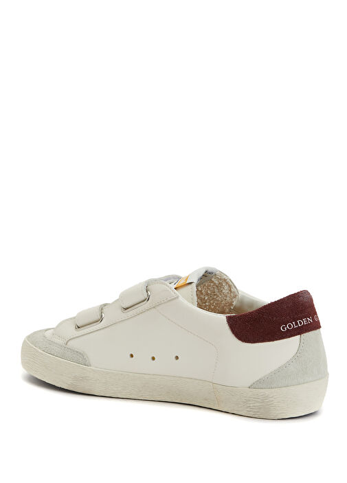 Old School Beyaz Unisex Çocuk Deri Sneaker - Görsel 4