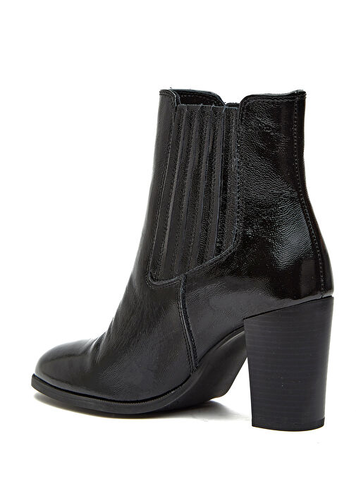 Siyah Lastikli Kadın Deri Bot - Görsel 4