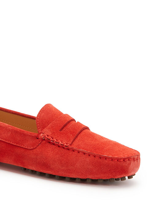 George Hogg Kırmızı George Hogg Rahat Kadın Günlük Süet Loafer