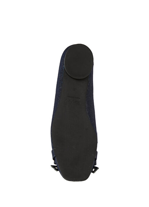 Eyelet Bow Lacivert Kadın Babet - Görsel 6