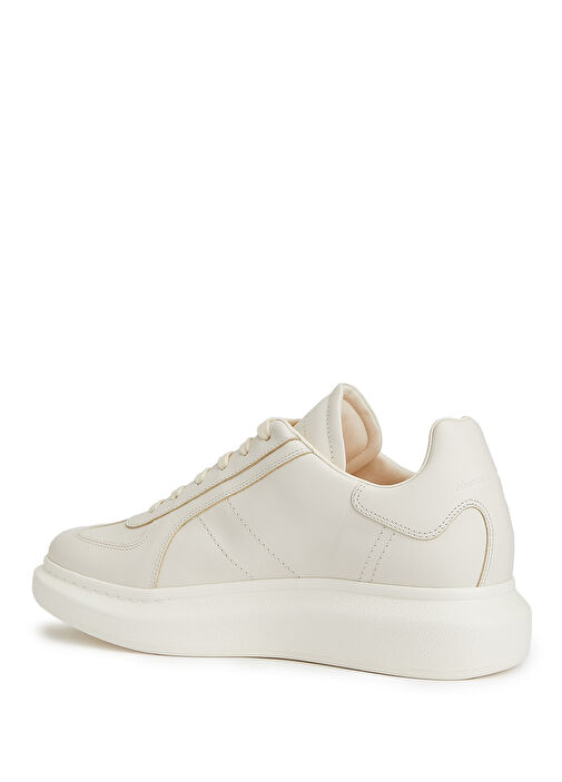 Krem Erkek Deri Sneaker - Görsel 4