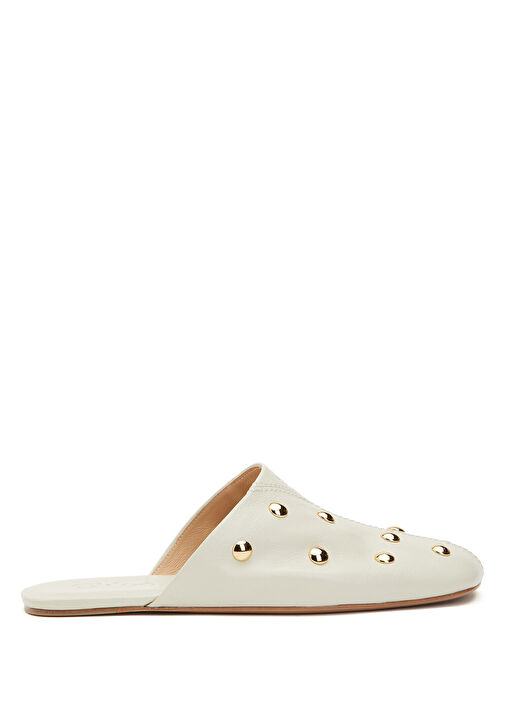 Chloe Ekru Chloe Deri Kadın Terlik