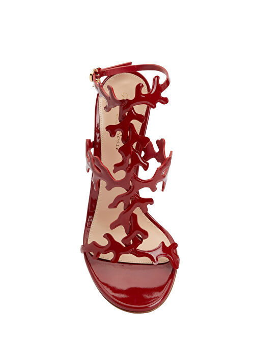 Ocean Kırmızı Kadın Deri Sandalet - Görsel 5