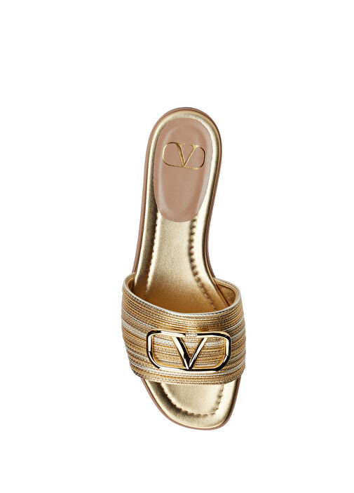 Valentino Garavani Valentino Garavani VLogo Silver Gold Kadın Terlik Sandalet & Terlik | Beymen Gold - 5. görsel