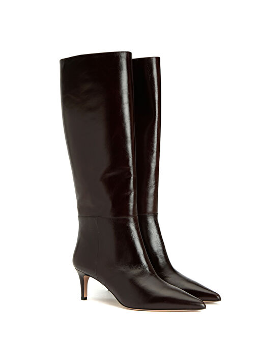 Kahverengi Kadın Deri Çizme - Görsel 3