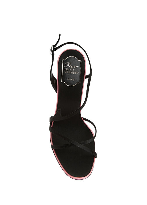 Epine Siyah Kadın Saten Sandalet - Görsel 5