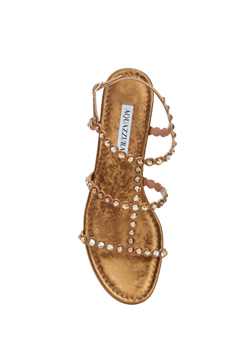 Aquazzura Aquazzura Tequila Gold Kadın Deri Sandalet Sandalet & Terlik | Beymen Gold - 5. görsel