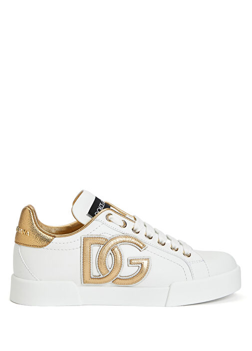 Portofino Beyaz Gold Kadın Deri Sneaker - Görsel 2