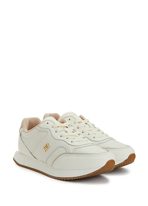 Runner Beyaz Kadın Deri Sneaker - Görsel 3