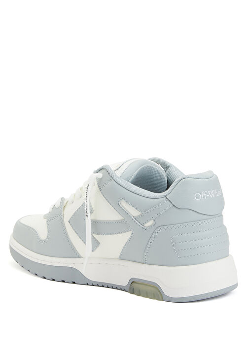 Beyaz Gri Erkek Deri Sneaker - Görsel 4