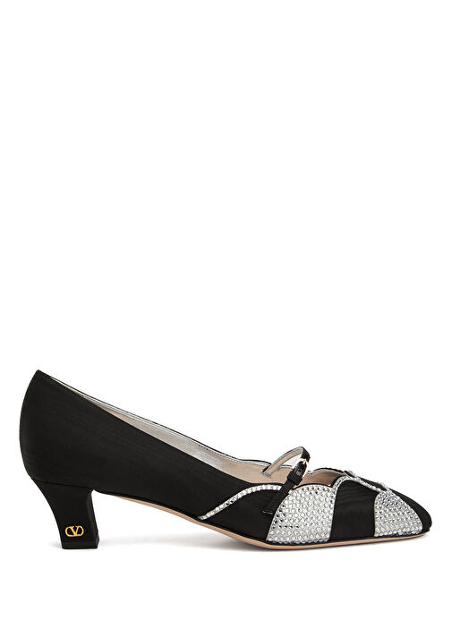Siyah Silver Topuklu Ayakkabı - Görsel 2