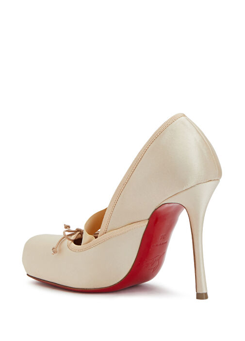 Christian Louboutin Christian Louboutin Cassiastic Nude İpek Topuklu Ayakkabı Basketbol Ayakkabıları | Beymen Nude - 4. görsel